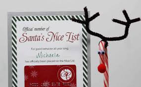 Reward your kids for being on their best behavior! Free Printable Santa S Nice List Certificate Giftcards Com