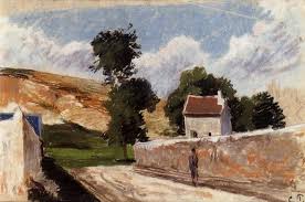 A Street In L Hermitage Pontoise By Camille Pissarro Medium Pastel On Paper Camille Pissarro Camille Pissarro Paintings Canvas Art Prints
