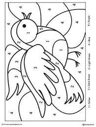 Color By Number Bird Kindergarten Colors Kindergarten Worksheets Printable Number Worksheets