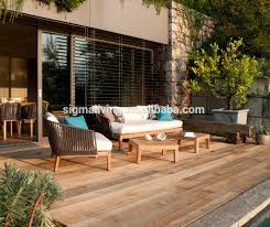 أفضل بيع جودة أثاث خارجي مجموعة كنب خشبي الأرائك المنسوجة حبل كراسي الحدائق Aliexpress