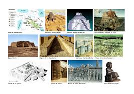 Mapa de Mesopotamia Babilonia, reconstrucción Babilonia. Zigurat