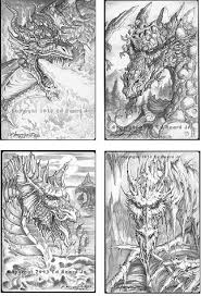 Collection Of Four Elemental Dragon Gathering By Ed Beard Jr Dragon Fantasy Myth Mythical My Abstract Coloring Pages Adult Coloring Book Pages Coloring Pages