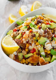 Corn and black beans with fish tacos. Spicy Fish Taco Bowls Jo Cooks Spicy Fish Tacos Recipes Yummy Lunches