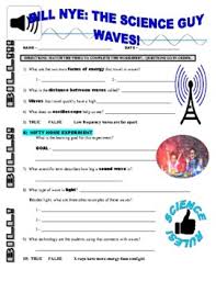 Energy forms and changes simulation worksheet answers. Bill Nye The Science Guy Waves Sound Energy Video Worksheet Tpt