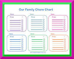 The deluxe set's heading sheet makes it possible to set up both daily and weekly calendars. Family Chore Charts Free Printable Chore Charts