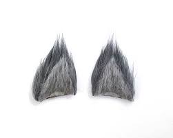 Gray Wolf Costume Set Handmade Wolf Ears And Tail Gray Wolf In 2020 Wolf Ears Wolf Costume Wolf Ears And Tail