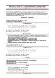 Provides administrative and logistical support to workshops, meetings, exercises, and trainings. Emergency Management Specialist Resume Example