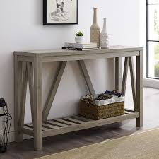 Console tables make room for those things you like to have close by. Rustic Console Table In Grey With Shelf Foster Furniture123