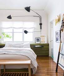 Even a solidly constructed bed, when pushed against a wall with molding, will only touch the molding with the bottom portion of the bed leaving the rest of the bed and headboard hovering just centimeters away from the wall. How To Create A Cheap Chic Wall To Wall Diy Headboard For Your Bedroom Apartment Therapy