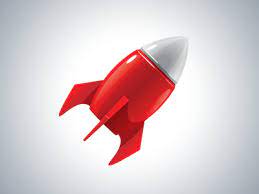 Red Rocket Battery Icon Icon Rocket