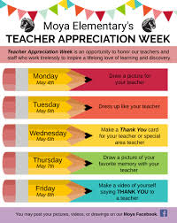 Thank you for being such an amazing teacher! Moya Elementary Teacher Appreciation Week Starts Facebook