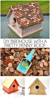 Wouldn't the birds love this adorable little white two story bird house with. Diy Birdhouse With A Pretty Penny Roof Tutorial How To Build A Birdhouse 55 Easy Diy Birdhouse Ideas Diy Bird Houses Diy Bird Houses Ideas Diy Bird House