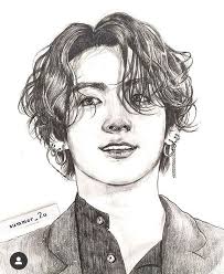 Afterward, one member in particular went viral on twitter because of his latest hairstyle. Pin By Debra Johnson On Aleatoriamente Aleatorio Bts Drawings Kpop Drawings Drawings