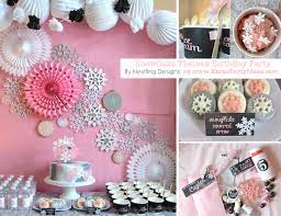 Snowflake Winter Girl 5th Birthday Party Planning Decorations Ideas Snowflake Party Birthday Party Planning Winter Birthday Parties