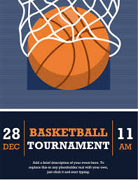 This is an accessible basketball powerpoint template. Basketball Tournament Flyer