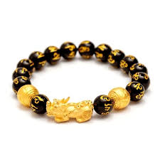 Feng Shui Black Obsidian Wealth Bracelet Black Obsidian Bracelet Obsidian Bracelet Black Obsidian