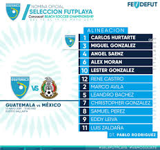 Enfrentará a estados unidos el 1 y 5 de julio. Selefutplaya Federacion Nacional De Futbol De Guatemala Facebook