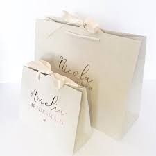 Personalised Cream Bridesmaid Gift Bag Personalised Wedding Etsy In 2021 Bridesmaid Gift Bags Personalised Bridesmaid Bags Wedding Gifts For Bridesmaids