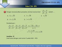 Contoh soal dan pembahasan pengetahuan kuantitatif tes potensi skolastik (tps) utbk 2020 pdf. Soal Dan Pembahasan Bentuk Pangkat Akar Dan Logaritma Pdf Ilmusosial Id