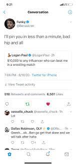 The ben askren twitter poll. Funky On Twitter Shoot Apparently Lots Of People Want To See Me Pin Loganpaul