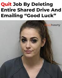 On Monday morning, a 26 year old woman was arrested after IT staff at a  regional marketing firm discovered the company's entire shared drive had  been wiped overnight. Investigators traced the deletion