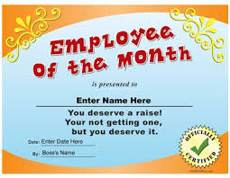 Employee Of The Month Funny Certificate Pdf Funny Certificates Employee Awards Employee Recognition