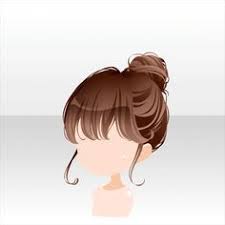 A bun is a type of hairstyle in which the hair is pulled back from the face, twisted or plaited, and wrapped in a circular coil around itself, typically on top or back of the head or just above the neck. Cute Anime Girl Bun Hair Novocom Top