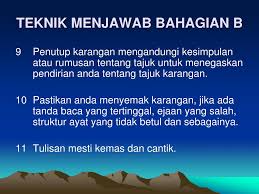 Subseksyen operuntukan khas berh ubung dengan seksyen 44; Ppt Kursus Cemerlang Bahasa Melayu Penulisan Upsr 2009 Bahagian B Powerpoint Presentation Id 1298783