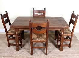 Shop from the world's largest selection and best deals for oak antique style furniture. Antique Oak Dining Table And 4 Chairs Country Arts Crafts Rustic Rush Country Vinterior