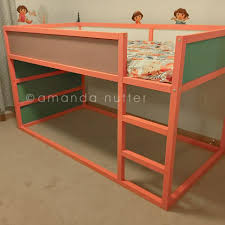 Ikea Hack We Used Chalk Paint And Wax To Paint Our Daughter S Kura Bed From Ikea Barnrum