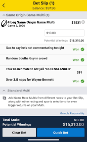 We did not find results for: Sportsbet Com Au On Twitter Just Need 1 More Leg In This Multi Reckon My Qlder Mate Will Shut Up For 40 Minutes Origin