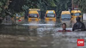 Pantauan radar cuaca menunjukkan awan potensi hujan cukup. Catatan Bnpb Curah Hujan Terekstrem Penyebab Banjir Jakarta