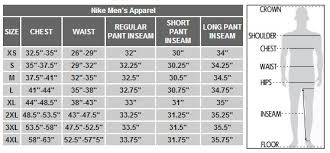 Nike Authentic Jersey Size Chart