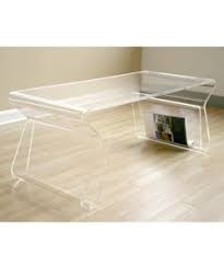 Brown/gold medium specialty wood coffee table with drop leaves: Adair Acrylic Coffee Table Modern Clear Coffee Table Acrylic Coffee Table Affordable Modern Furniture
