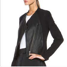 Helmut Lang Women Leather Jacket Cropped Black M Helmutlang Motorcycle Leather Jackets Women Leather Jacket Leather Women