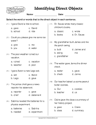 What is the effect of the stupefy spell? Worksheet Works Identifying Direct Objects 1