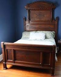 Antique 1880s Aesthetic Victorian Bed Eastlake 7 6 Tall Victorian Bedroom Furniture Victorian Bed Furniture