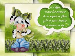 Carte de voeux papier, carte anniversair. Vive Le 1er Mai áƒ¦ Dobro Pozhalovat B Babushka áƒ¦