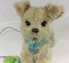 Hasbro Walking Go Puppy Dog Fur Real Friends 2013 Tan With Big Green Eyes Toy Fur Real Friends Dog Fur Dogs And Puppies