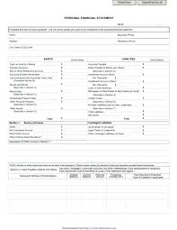 Personal Financial Statement Blank Form Excel Bbt – juegame