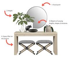 The Secret Formula For Styling A Console Table Swatchpop Dining Room Console Console Table Decorating Small Console Tables