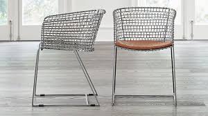 Tig Metal Barrel Dining Chair With Cushion Crate And Barrel In 2020 Metal Dining Chairs Dining Chair Cushions Outdoor Dining Chair Cushions