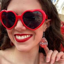 Red Eras TV Teardrop Earrings