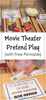 Movie Theater Pretend Play Researchparent Com Pretend Play Printables Dramatic Play Preschool Dramatic Play Printables