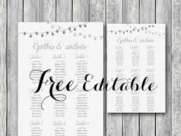 free printable wedding seating chart template clipart images