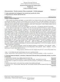 Subiecte bacalaureat 2018 sesiunea de toamna la limba română. Bac 2018 Sesiunea Speciala Subiecte Èi Bareme La Limba Romana Antena 1