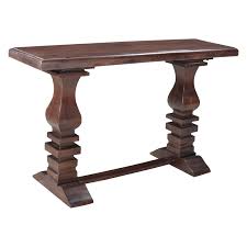 Hinges Design Brea Pedestal Console Table From Hayneedle Com Console Table Table Design