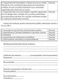 Evaluarea formeaza o parte integranta esentiala. Evaluarea Functionarilor Publici Debutanti