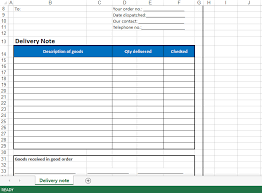 On time maintenance enables owner of vehicle or asset to keep it in long running position and having a details and regularly updated. Delivery Note Excel Template Templates At Allbusinesstemplates Com