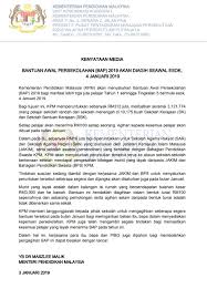 We did not find results for: Kpm Kenyataan Media Rasmi Yb Menteri Pendidikan Malaysia Berkaitan Bantuan Awal Persekolahan Akan Diagihkan Seawal Esok 4 Januari 2019